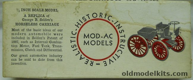 Mod-Ac 1/24 George B. Selden's Horseless Carriage 1887, C744 plastic model kit